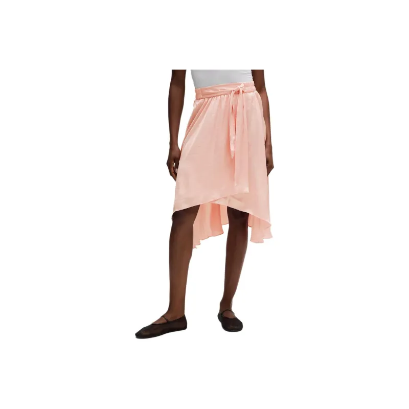 Lululemon Midi Length Satin Casual Long Skirt Women's-6