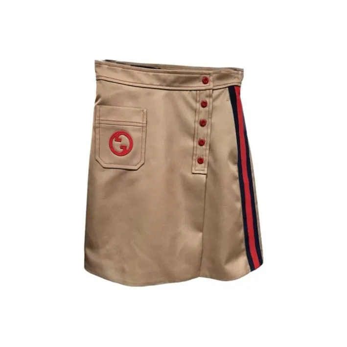 GUCCI Casual Short Skirts Women's Brown-0
