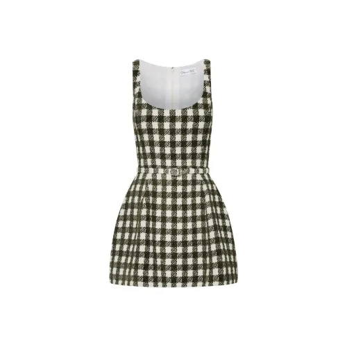 Oscar De La Renta Chenille Check Tweed Dress
