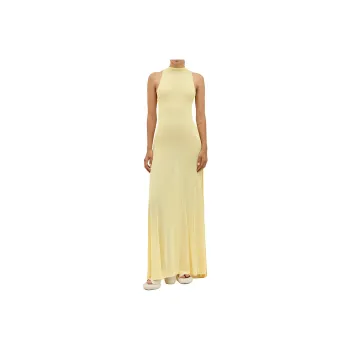 Jacquemus La Robe Maille Sculta Semi Sheer Maxi Dress