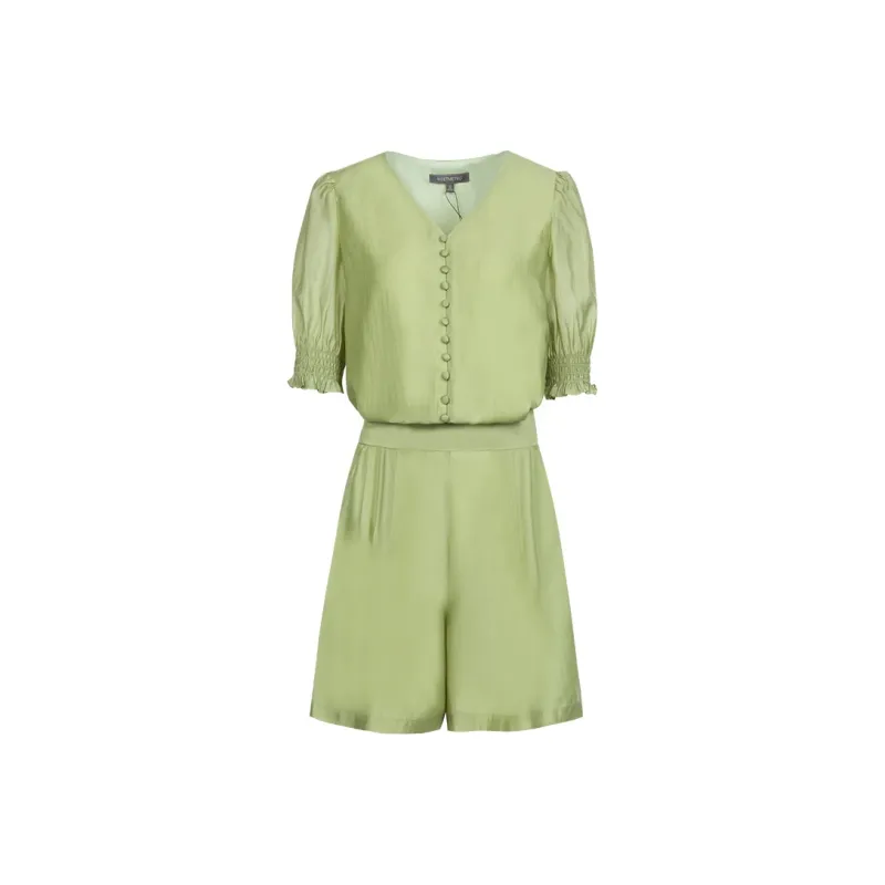 MeetMetro Casual Suit Women's Green-0