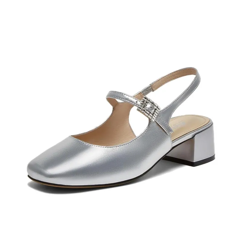 BATA Chunky Heel High Heels Women's-5