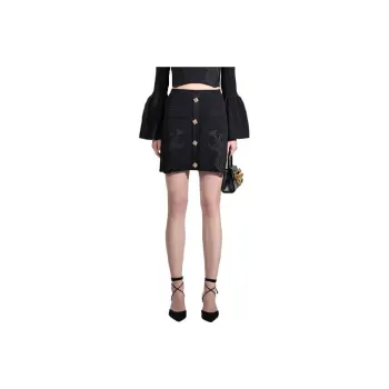 Self-portrait Casual Short Skirts Women's Black
