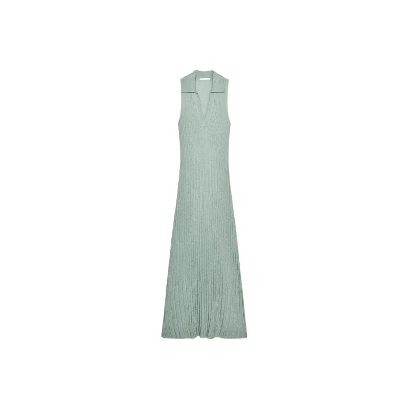 ZARA Sleeveless Dress Women's Lake Green-0