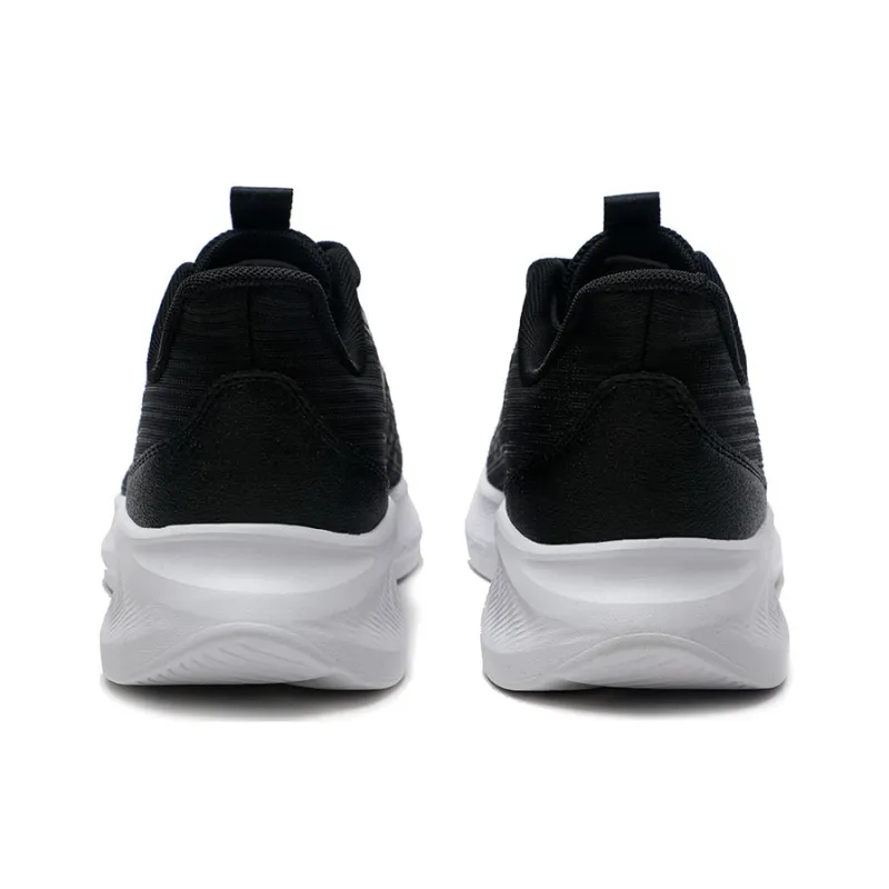QIAODAN Anti Slip Wear Resistant Low Top Casual Running Shoes Men's Black White-3