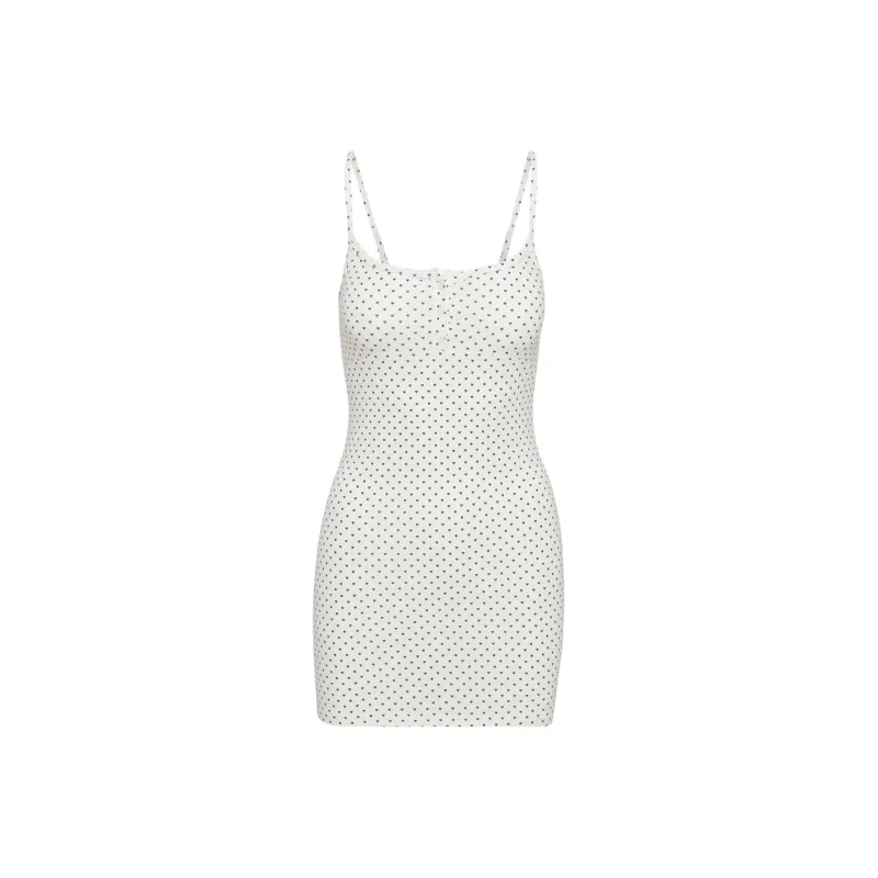 ARITZIA Sunday Best Chill Rolo Dress Slip Dresses Women's Black/White-0