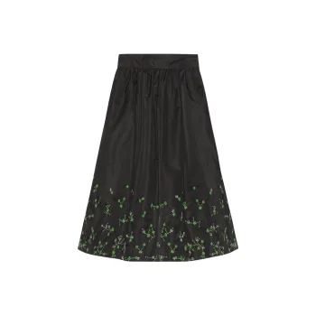 GANNI Casual Long Skirts Women's Black