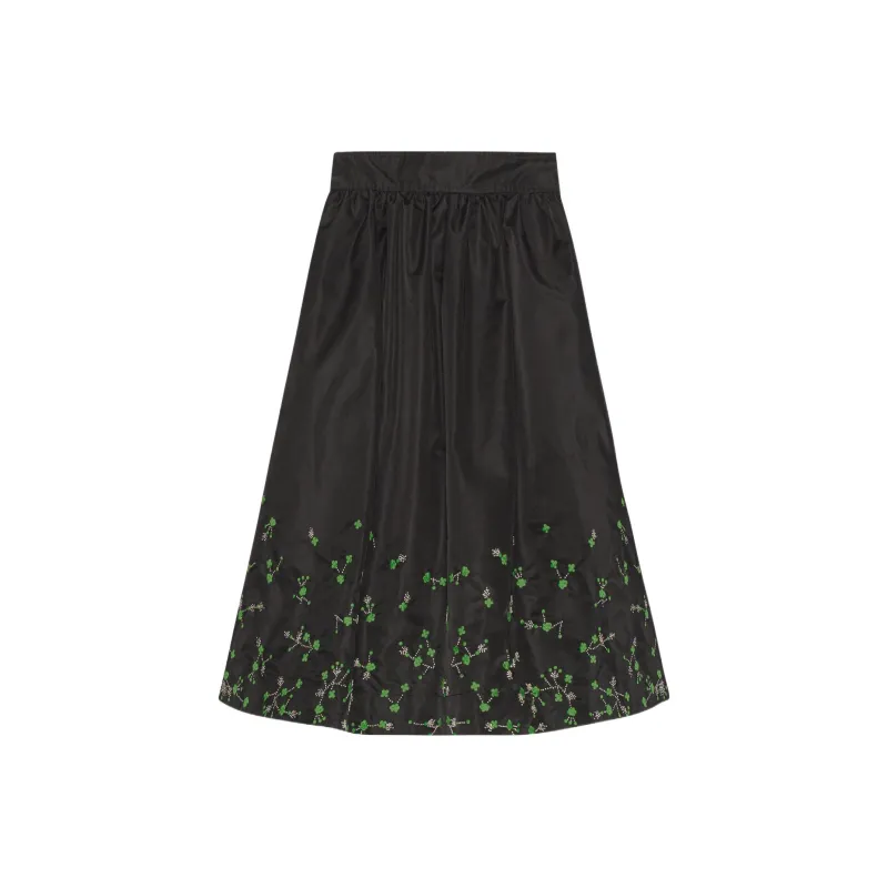 GANNI Casual Long Skirts Women's Black-0