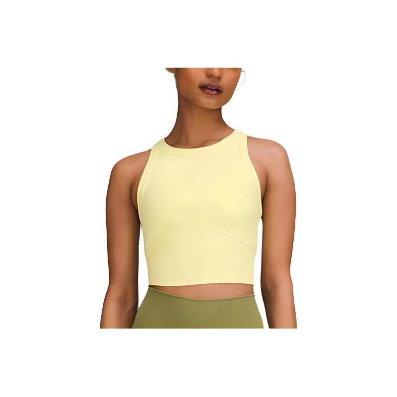 Lululemon Sleeveless Sports Shirts Women's Neon Orange-0