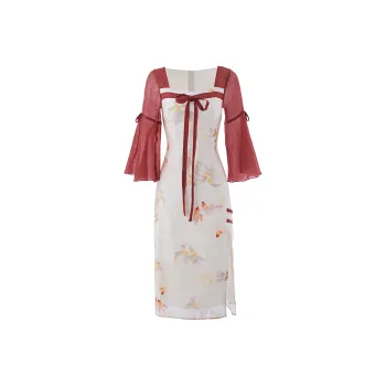 Blovelan Long-Sleeved Dresses Women's Rogue Red