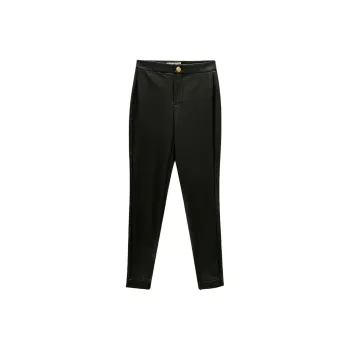 MICHAEL KORS Leather Pants Women's Black
