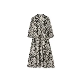 Mapping Long Sleeved Dresses Women's Black