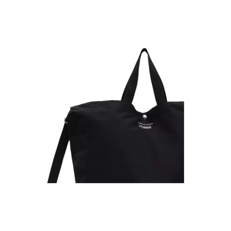 CDG Cotton Tote Bag, Shopping Bag, Shoulder Bag, Crossbody Bag, Handbag Men's Black-4