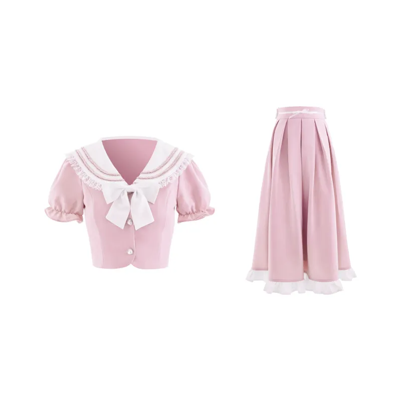 Blovelan Skirt Set Women's Pink-0