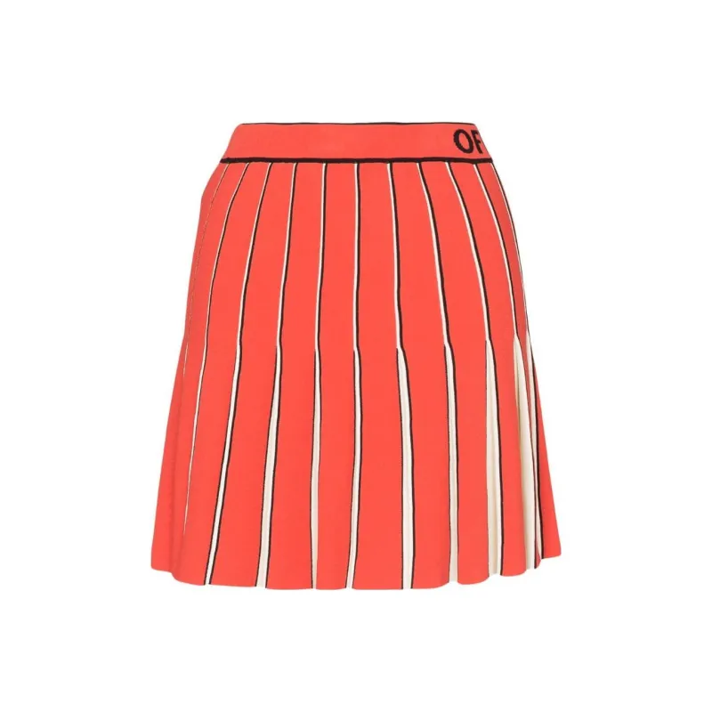 OFF WHITE Casual Short Skirts Women's Red-0