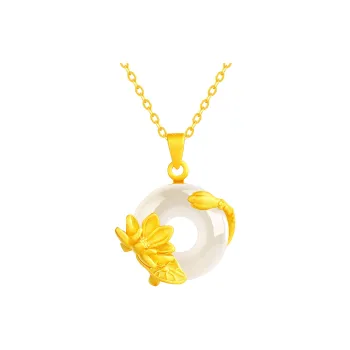 CHINA GOLD Chalcedony Necklaces Women's