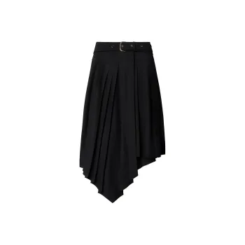 OFF WHITE Tech Drill Belted Asymmetric Skirt