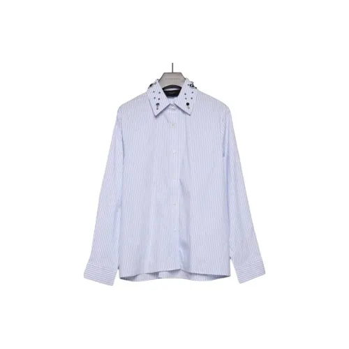 RAYSHOW Shirts Men Blue