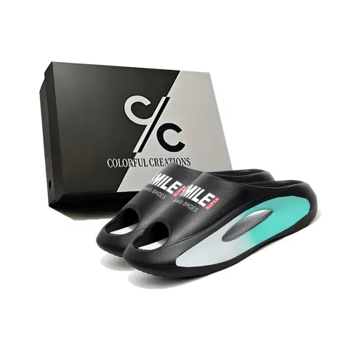 Colorful Creations Quiet, Slip Resistant, Quick Dry Slide Slippers Men's
