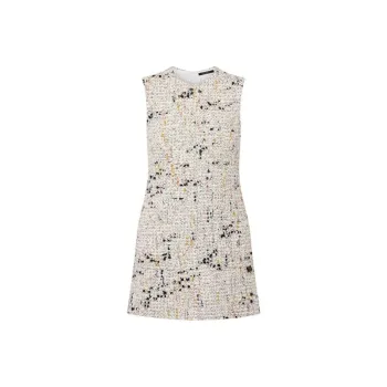 LOUIS VUITTON Bouclette Tweed A line Dress