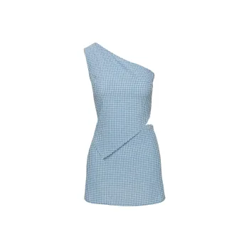 PRINCESS POLLY DIRST ONE SHOULDER SET Skirt Set Women's Blue Gingham