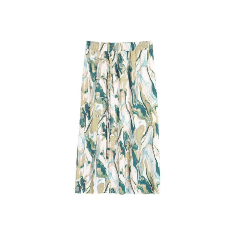 SETIROM Casual Long Skirt Women's Multicolor-0