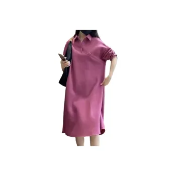 Mapping Long-Sleeved Dresses Women's Pink