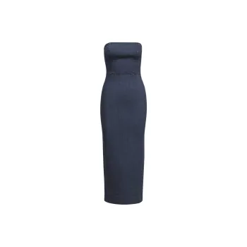 ARITZIA Denim Forum The '90s Tube Maxi Denim Dress Sleeveless Dress Women's Under Pressure/Dark Indigo