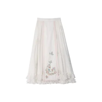SNBL Casual Long Skirts Women's White