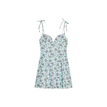 ZARA Slip Dress Women's Blue Green