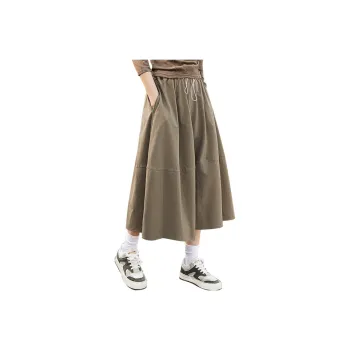 Cypress House Casual Long Skirts Women's Khaki Green