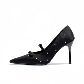 CHILI Slim Heel High Heels Women's Black
