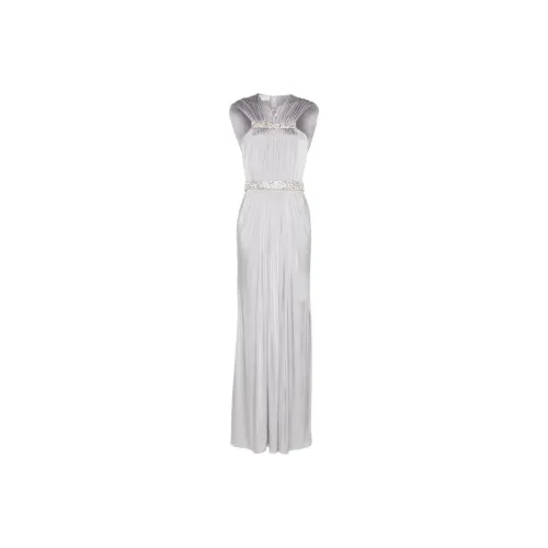 Alexander McQueen SS24 Sleeveless Dress Women's Light Gray