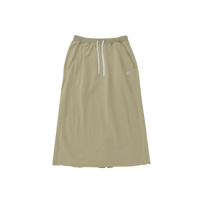 New Balance 900 French Terry Skirt Casual Long Skirt Women's Green-0