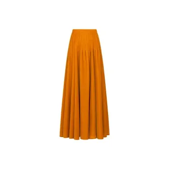 DIOR SS24 Casual Long Skirt Women's Orange