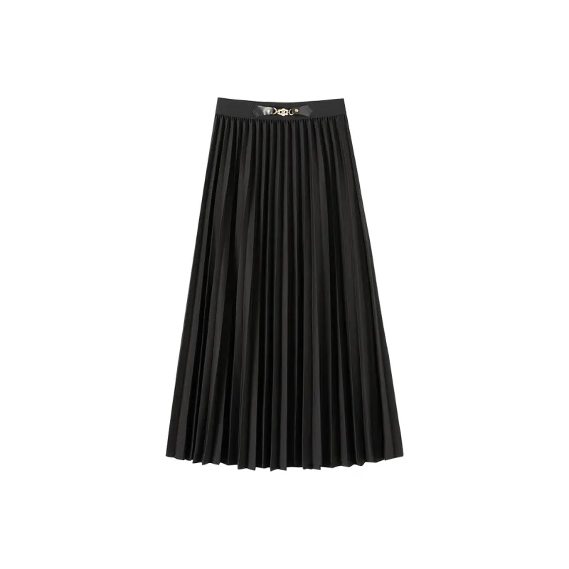 TOUCH Casual Long Skirts Women's Black-0