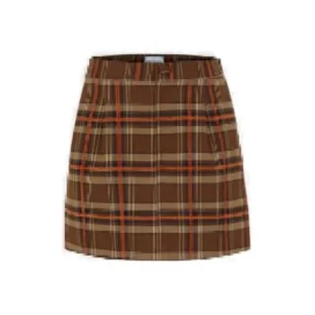 UNIQLO Casual Short Skirts Women's Brown Plaid