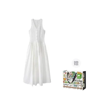 Pzhk Sleeveless Dress Women's White