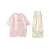 Clothing Sets (Pink Top+Apricot Pants)