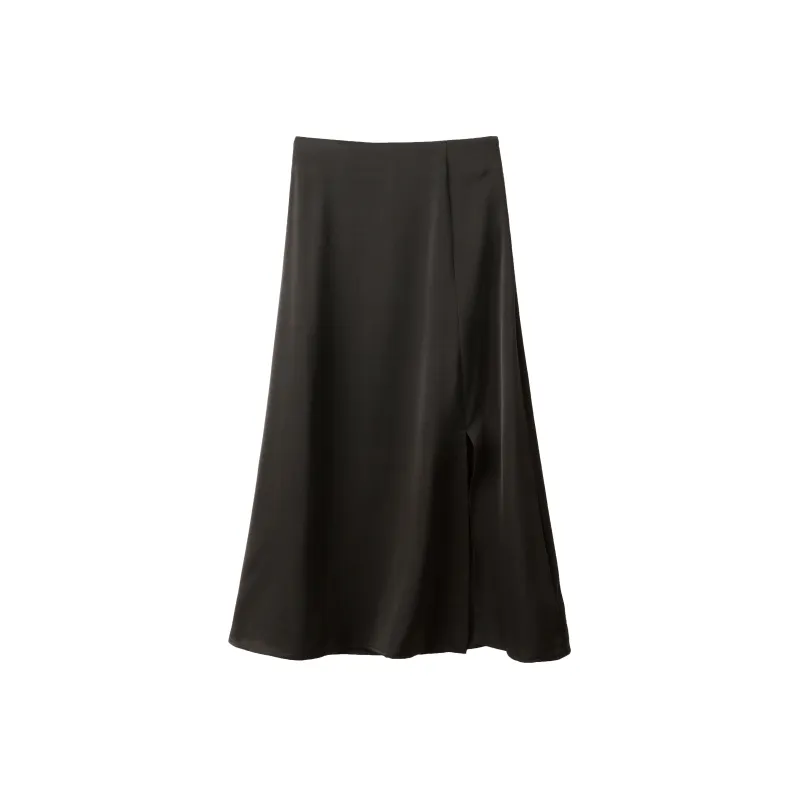 Huagaa Casual Long Skirt Women's Black-1