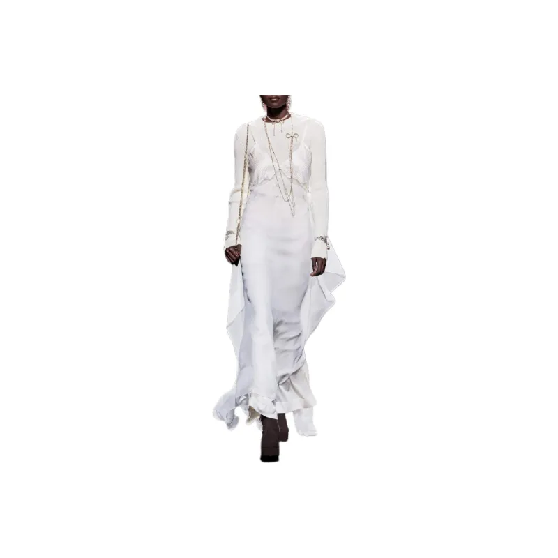 CHANEL Slip Dresses Women's White-0