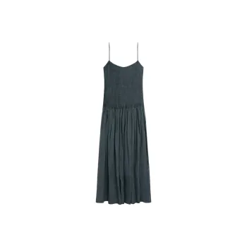Massimo Dutti Slip Dress Women's Oil Blue