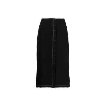 LOW CLASSIC Tonal Stitched High Waist Skirt
