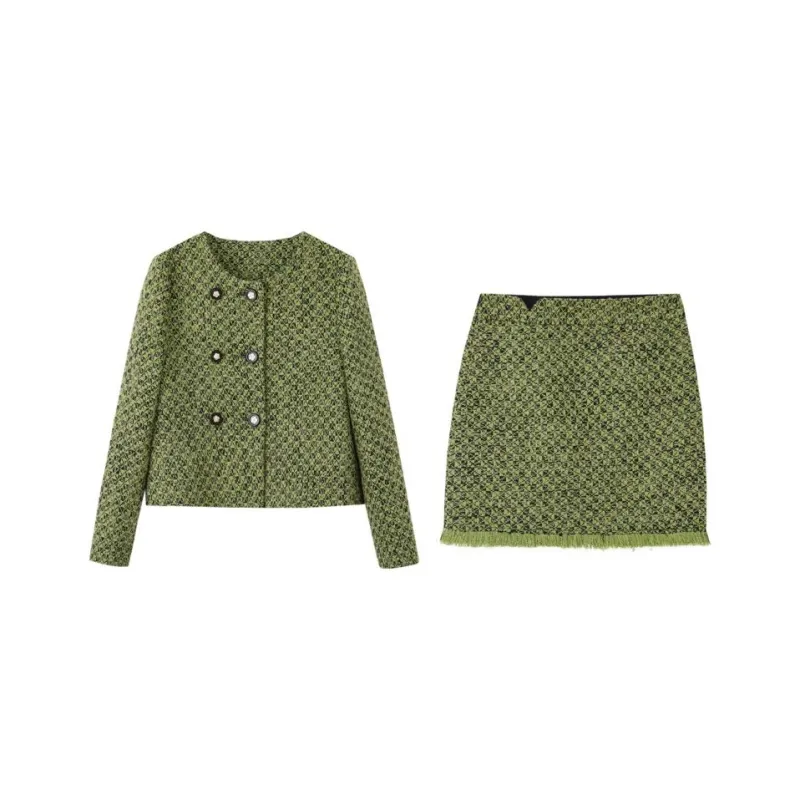 Dme Two Piece Skirt Sets Women's Green-0