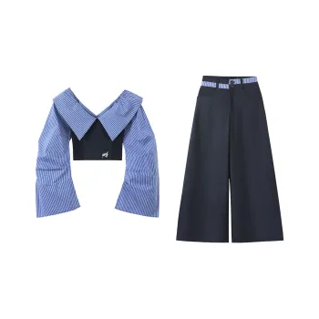 TUSHIFEI Casual Suit Women's Blue