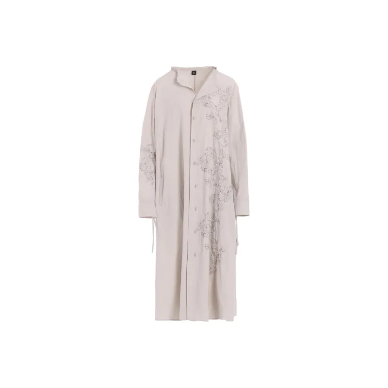 Yohji Yamamoto Y's SS25 Long Sleeved Dress Women's Light Gray-0