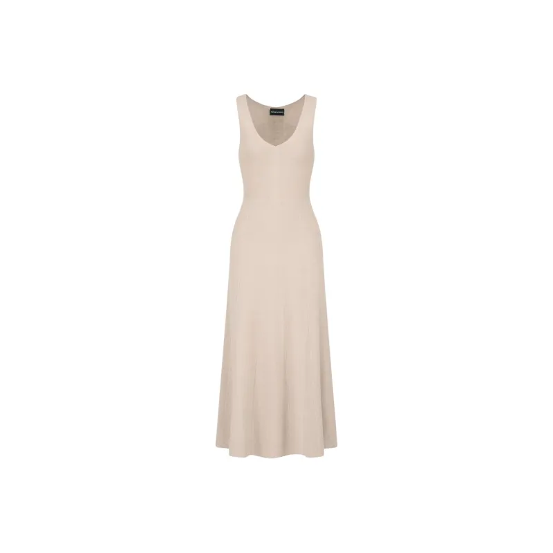 EMPORIO ARMANI Seamless Links stitch Knit Long Dress-0