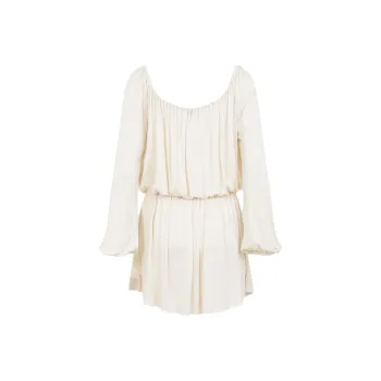 SAINT LAURENT Ruched Long Sleeved Dress