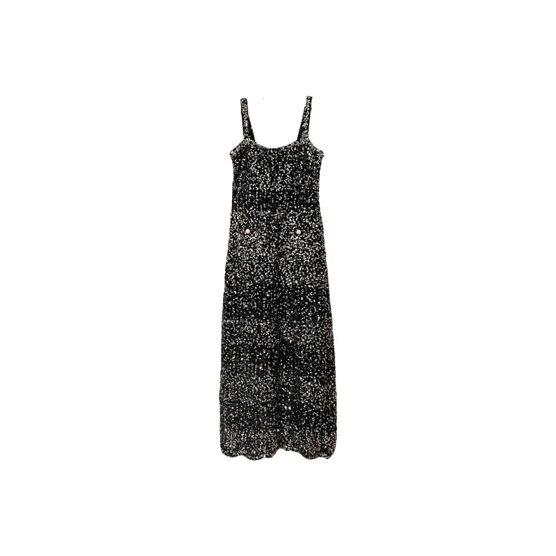 CHANEL Slip Dress Women's Black-0