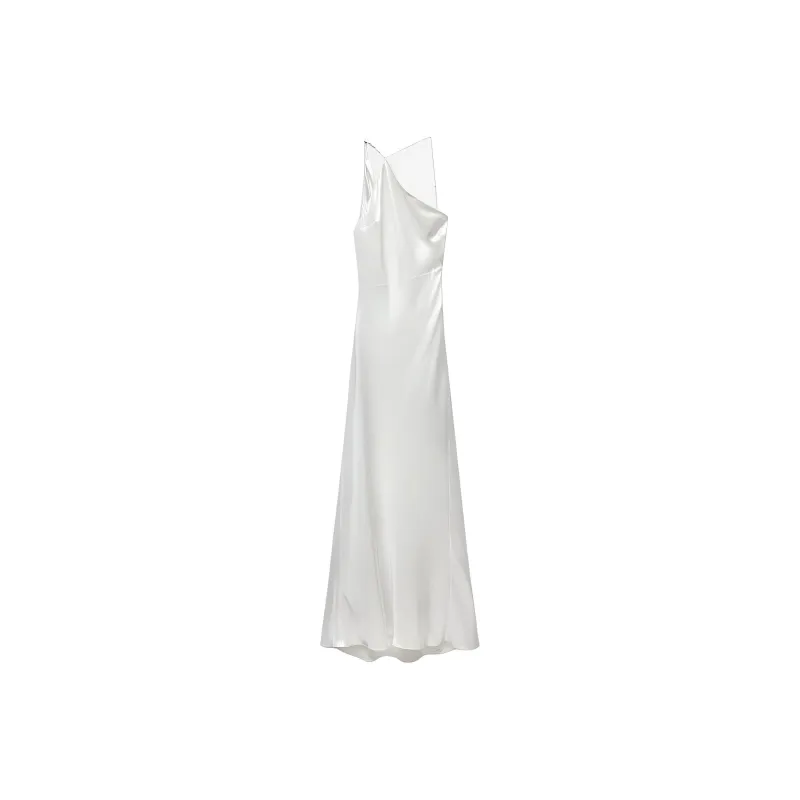 ZARA Slip Dresses Women's Silver-0